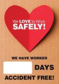 Digi-Day® Magnetic Faces: We Love To Work Safely - _ Days Accident Free
