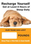 Digi-Day® Magnetic Faces: Recharge Yourself - Our Team Has Lost _ Pounds - To Be Fully Recharged - Get At Least 8 Hours Of Sleep