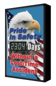 Backlit Digi-Day® Electronic Scoreboards: Pride In Safety (USA) - _ Days Without A Lost Time Accident