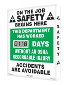 Digi-Day® Lite Electronic Scoreboards: This Department Has Worked __ Days Without An OSHA Recordable Injury