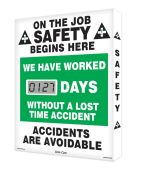 Digi-Day® Lite Electronic Scoreboard: We Have Worked _ Days Without A Lost Time Accident