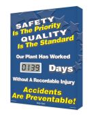 Digi-Day® Lite Electronic Scoreboard: Safety Is The Priority Quality Is The Standard _ Days Without A Recordable Injury