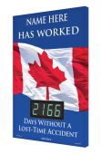 Semi-Custom Digi-Day® Electronic Safety Scoreboards: _ Has Worked _ Days Without A Lost-Time Accident (Canada)