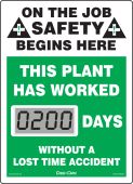 Mini Digi-Day® Electronic Scoreboards: This Plant Has Worked _ Days Without A Lost Time Accident