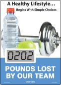 WorkHealthy™ Mini Digi-Day® Electronic Scoreboards: A Healthy Lifestyle Begins With Simple Choices - _ Pounds Lost By Our Team