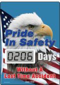 Mini Digi-Day® Electronic Scoreboards: Pride In Safety - _ Days Without A Lost Time Accident