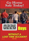 Mini Digi-Day® Electronic Scoreboards: Go Home Safe Today - _ Days Without A Lost Time Accident