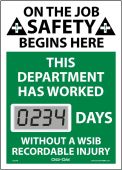 Mini Digi-Day® Electronic Scoreboards: This Department Has Worked _ Days Without A WSIB Recordable Injury