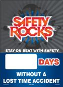 Digi-Day® Magnetic Faces: Safety Rocks - Stay On Beat With Safety _ Days Without A Lost Time Accident