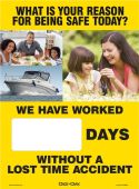 Mini Digi-Day® Magnetic Faces: What Is Your Reason For Being Safe Today - We Have Worked _ Days Without A Lost Time Accident