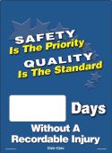 Mini Digi-Day® Magnetic Faces: Safety Is The Priority Quality Is The Standard - _ Days Without A Recordable Injury