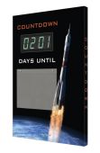 Countdown Digi-Day® Electronic Scoreboards: Countdown - _ Days Until (with rocket)