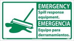 EMERGENCY SPILL RESPONSE EQUIPMENT SIGN - BILINGUAL