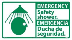 EMERGENCY SAFETY SHOWER SIGN - BILINGUAL