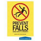 Motivational Poster: Prevent Falls - Make Safety A Priority (National Safety Stand-Down - Yellow)