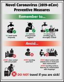 Safety Poster: Novel Coronavirus Preventative Measures