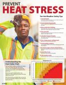 Safety Poster: Ten Heat Stress Tips with Heat Index Chart