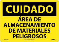 CAUTION RESTRICTED AREA SIGN - SPANISH