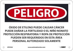 ETHYLENE OXIDE MAY CAUSE CANCER SIGN - SPANISH
