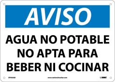 NOTICE NON-POTABLE WATER SIGN - SPANISH