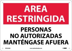 RESTRICTED AREA KEEP OUT SIGN - SPANISH