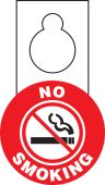 Shaped Door Knob Hanger Safety Tag: No Smoking