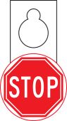 Shaped Door Knob Hanger Safety Tag: Stop
