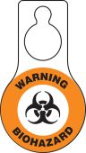 Shaped Hanger Tag: Warning - Biohazard
