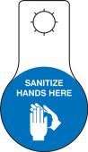 Bottle-Neck Hanger: Sanitize Hands Here