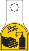 Bottle-Neck Hanger: Please Sanitize