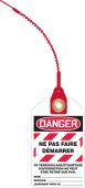 French Loop 'n Lock™ OSHA Danger Safety Tag: Ne Pas Faire Dèmarrer