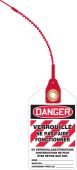 French Loop 'n Lock™ OSHA Danger Safety Tag: Verrouillé - Ne Pas Faire Fonctionner