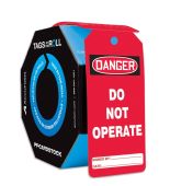 OSHA Danger Tags By-The-Roll: Do Not Operate (Red Background)
