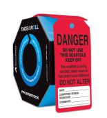 Danger Tags By-The-Roll: Do Not Use This Scaffold Keep Off