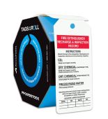 Safety Tags By-The-Roll: Fire Extinguisher Recharge & Inspection Record