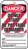 BILINGUAL FRENCH LOCKOUT TAGS