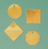 Blank Brass ID Tags - Octagon