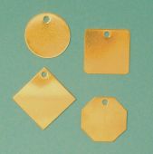Blank Brass ID Tags - Square