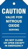 Medical Gas Tag: Valve For Nitrous Oxide