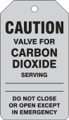 Caution Safety Tag: Valve For Carbon Dioxide