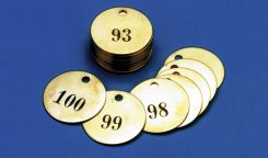 Numbered Brass ID Tags