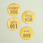 Valve Identification Numbered Brass Tags