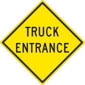 TRUCK ENTRANCE TRAFFIC SIGN