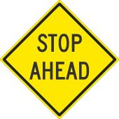 STOP AHEAD SIGN