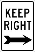 KEEP RIGHT SIGN