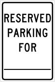 RESERVED PARKING SIGN