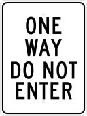 ONE WAY DO NOT ENTER SIGN