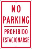 NO PARKING BI-LINGUAL SIGN