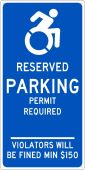 STATE HANDICAPPED PARKING PERMIT CONNECTICUT SIGN