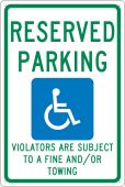 STATE HANDICAPPED RESERVED PARKING SIGN NEW MEXICO